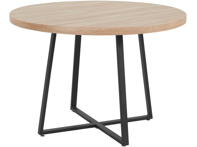 Esstisch >Antwerpen< in Eiche Dekor natur, MDF/Metall - 76x100cm (HxD)
