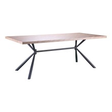 Esstisch >Lisboa< in Eiche Dekor, MDF/Metall -...
