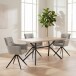 Esstisch >Lisboa< in Eiche Dekor, MDF/Metall - 200x76x100cm (BxHxT)