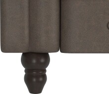 Schlafsofa >Firenze< in Braun Mikrofaser - 236x83x87 (BxHxT)
