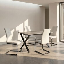 Esstisch >Istanbul< in Beton Dekor grau, MDF -...