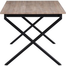 Esstisch >Istanbul< in Eiche Dekor braun, MDF - 160x76x90cm (BxHxT)