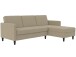 Schlafsofa >Palermo< in Cappuccino, Leinenstoff-Optik - 213x82x154cm (BxHxT)