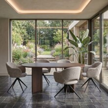 Esstisch >Wien< in Wallnuss Dekor braun, MDF - 200x76x100cm (BxHxT)