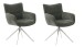 Drehstuhl >LIMONE< (2er-Set) Federkern, in olive - 61x88x63 (BxHxT)