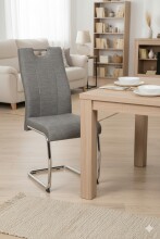 Freischwinger >ALINA S< (4er-Set) mit Griff in Grau - 43x98x59 (BxHxT)