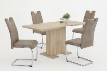 Esszimmerstuhl >FLORA II S< (4er-Set) mit Griff in Vintage Beige - 43x98x59 (BxHxT)
