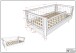 Babymöbel-Set >Buche massiv< in weiß lackiert - 144x60x74 (BxHxT)