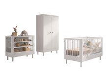 Babymöbel-Set >Buche massiv< (3-tlg.) in...