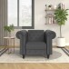 Sessel >Firenze< mit Verstellung, PU-Kunstleder grau - 111x83x87cm (BxHxT)
