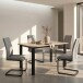 Freischwinger >Valencia< (2er-Set) in Grau, Stoff - 45x97x61cm (BxHxT)