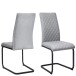 Freischwinger >Valencia< (2er-Set) in Grau, Stoff - 45x97x61cm (BxHxT)