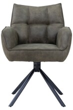 Armlehnstuhl >Bonanza< (4er-Set) Drehfunktion, Federkern, in olive - 62x89x62 (BxHxT)
