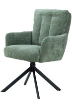 Armlehnstuhl >Yukon< (4er-Set) Drehfunktion, Federkern, olive - 60x94x66cm (BxHxT)