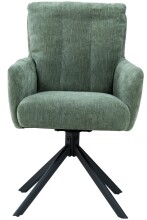 Armlehnstuhl >Yukon< (4er-Set) Drehfunktion, Federkern, olive - 60x94x66cm (BxHxT)