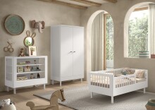 Babymöbel-Set >Buche massiv< (3-teilig) in...