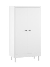 Jugendzimmer-Set >Buche massiv< (4-teilig) in weiß lackiert - 100x190x55 (BxHxT)