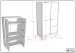 Jugendzimmer-Set >Buche massiv< (4-teilig) in weiß lackiert - 100x190x55 (BxHxT)