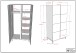 Jugendzimmer-Set >Eva< (3-teilig) in Weiß - 98,5x196,2x57,8 (BxHxT)