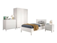 Jugendzimmer-Set >Eva< (4-teilig) in Weiß -...