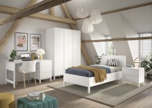 Jugendzimmer-Set >Eva< (4-teilig) in Weiß -...