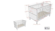 Babymöbel-Set >Eva< (3-teilig) in Weiß - 125x85,2x66,2 (BxHxT)