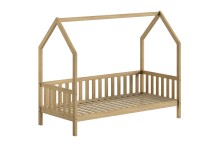 Hausbett >Cabane< in Eiche natur, Eiche massiv - 208x169x98cm (BxHxT)