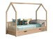 Hausbett >Cabane< Bettschublade, Kiefer natur, Kiefer teilmassiv - 208x169x98cm (BxHxT)