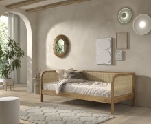 Daybett >Olive< in Natur, Rattan und Eiche Furnier...