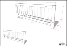 Hausbett >Fagus< Bettschublade + Rausfallschutz, Buche massiv - 207,5x170x97,5 (BxHxT)