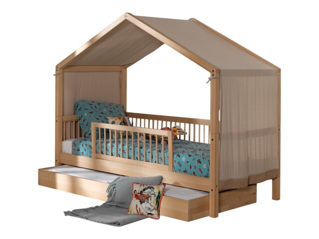 Hausbett >Fagus< inkl. Zubehör, Buche massiv - 207,5x170x97,5 (BxHxT)