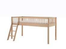 Spielbett >Fagus< in Buche massiv, Textilset Astro - 207,5x114x135,5 (BxHxT)