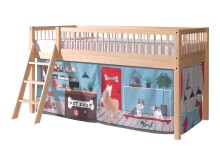 Spielbett >Fagus< in Buche massiv, Textilset Pet...
