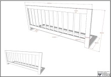 Etagenbett >Fagus< Rausfallschutz, Buche massiv - 207,5x175,4x97,5 (BxHxT)