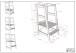 Stehhilfe >Lernturm< in Buche massiv natur lackiert - 41x85x48,3 (BxHxT)