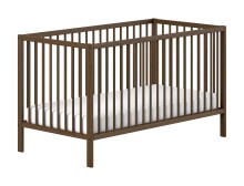 Babybett >Dino< in Farbe Nussbaum, Buche massiv -...