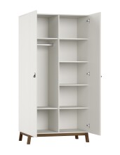 Drehtürenschrank >Sezane< in Farbe Nussbaum / Clay - 99,1x196,2x56 (BxHxT)