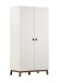 Drehtürenschrank >Sezane< in Farbe Nussbaum / Clay - 99,1x196,2x56 (BxHxT)