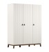 Drehtürenschrank >Sezane< in Farbe Nussbaum / Clay - 149,3x196,2x56 (BxHxT)