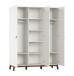 Drehtürenschrank >Sezane< in Farbe Nussbaum / Clay - 149,3x196,2x56 (BxHxT)