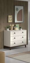 Schubkastenkommode >Sezane< in Farbe Nussbaum /...