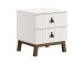 Nachtkommode >Sezane< in Farbe Nussbaum / Clay - 50x53,8x45 (BxHxT)