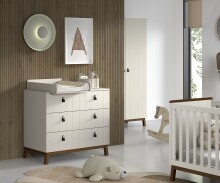 Wickelkommode >Sezane< in Farbe Nussbaum / Clay -...