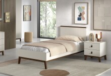 Bettanlage >Sezane< (2-teilig) in Farbe Nussbaum /...