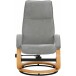 Relaxsessel >Porto< in Grau, Mikrofaser/Holz - 67x103x85cm (BxHxT)
