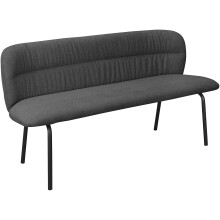 Essbank >Cork< in Anthrazit, Stoff/Metall - 160x78x55cm (BxHxT)