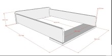 Babymöbel-Set >Sezane< (3-teilig) in Clay / Nussbaumfarbig - 145x85x76 (BxHxT)