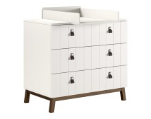 Babymöbel-Set >Sezane< (3-teilig) in Clay / Nussbaumfarbig - 145x85x76 (BxHxT)