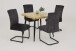 Freischwinger >RACHEL I S< (4er-Set) Federkorb, bis 140kg, Anthrazit - 46x96x60 (BxHxT)