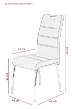 4-Fußstuhl >SUSI II S< (2er-Set) in Vintage Beige - 44x98x61 (BxHxT)